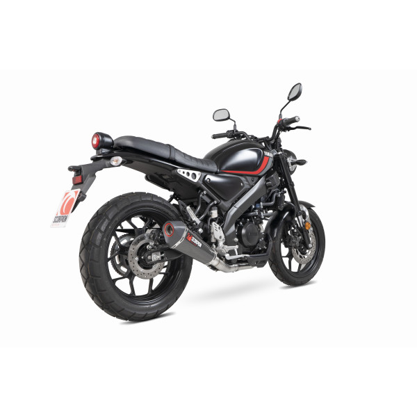 Scorpion Exhaust Yamaha XSR-125 2021 - 2023 Serket Taper Full System Carbon Fibre Sleeve